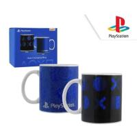 Hrneček Playstation měnící bravu , Velikost lahve - 325 ml , Barva - Modrá