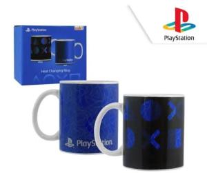 Hrneček Playstation měnící bravu , Velikost lahve - 325 ml , Barva - Modrá