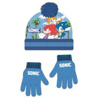 Čiapky a rukavice Sonic , Velikost čepice - 52-54 , Barva - Modrá
