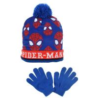 Čiapky a rukavice Spiderman , Velikost čepice - 52 , Barva - Modrá