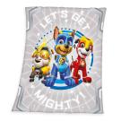 Deka Paw Patrol mocná šteňatá šedá , Barva - Svetlo šedá , Rozměr textilu - 130x160