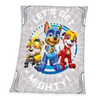 Deka Paw Patrol mocná šteňatá šedá , Barva - Šedá , Rozměr textilu - 130x160