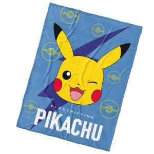 Deka Pokémon Elektrický Pikachu , Barva - Modro-žltá , Rozměr textilu - 150x200