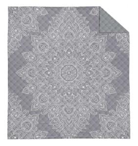 Přehoz na postel Mandala grey , Barva - Šedá , Rozměr textilu - 170x210