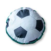 Tvarovaný mikroplyšový polštářek Fotbal , Barva - Bielo-čierna