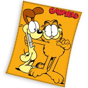 Deka Garfield a kamarád Odie , Barva - Oranžová , Rozměr textilu - 150x200