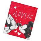 Deka Mickey a Minnie Mouse Love , Barva - Červená , Rozměr textilu - 130x160