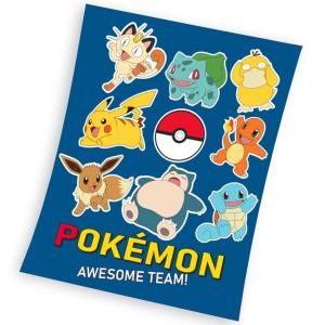 Deka Pokémon Připraveni k boji , Barva - Modrá , Rozměr textilu - 130x160