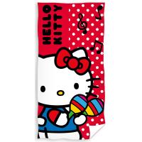 Osuška Hello Kitty Malá Hudebnice , Barva - Červená , Rozměr textilu - 70x140