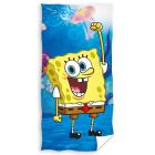 osuška Sponge Bob Veselá Huba , Barva - Modro-žltá , Rozměr textilu - 70x140