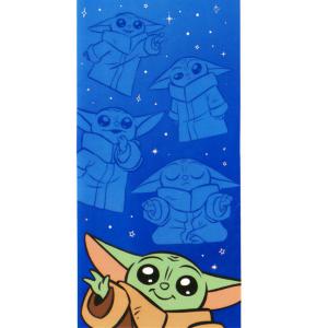 Osuška Star Wars Baby Yoda Galaxie Grogu , Barva - Modrá , Rozměr textilu - 70x140