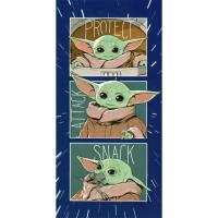 Osuška Star Wars Baby Yoda Snack , Barva - Modrá , Rozměr textilu - 70x140