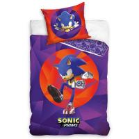 Dětské povlečení Ježek Sonic Prime , Barva - Fialová , Rozměr textilu - 140x200