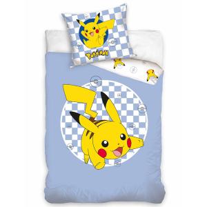 Povlečení Pokémon Jedinečný Pikachu , Barva - Světlo modrá , Rozměr textilu - 140x200