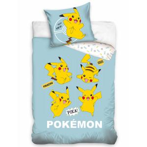 Povlečení Pokémon Pika Pika Pikachu , Barva - Světlo modrá , Rozměr textilu - 140x200