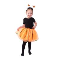 Kostým halloween tutu sukne s čelenkou , Barva - Oranžová