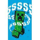 Ručník Minecraft Creeper Explode 30x50 cm , Barva - Modrá , Rozměr textilu - 30x50