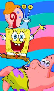 Dětský ručník Sponge Bob s Patrickem a Garym , Barva - Barevná , Rozměr textilu - 30x50