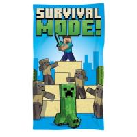 Osuška Micro Minecraft Survival Mode , Barva - Světlo modrá , Rozměr textilu - 70x140