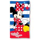 Osuška Micro Minnie stars , Barva - Bielo-modrá , Rozměr textilu - 70x140