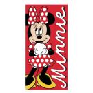 Osuška Minnie red , Barva - Červená , Rozměr textilu - 70x140