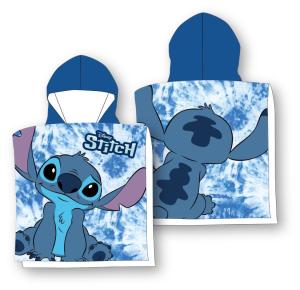 Pončo Lilo and Stitch blue micro , Barva - Modrá , Rozměr textilu - 50x100