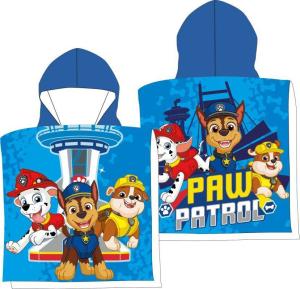 Pončo Paw Patrol blue , Barva - Modrá , Rozměr textilu - 55x110