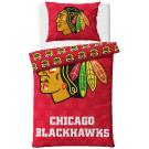 Hokejové povlečení NHL Chicago Blackhawks , Barva - Červená , Rozměr textilu - 140x200