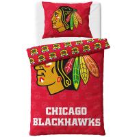 Hokejové obliečky NHL Chicago Blackhawks , Barva - Červená , Rozměr textilu - 140x200