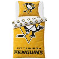 Hokejové povlečení NHL Pittsburgh Penguins , Barva - Žltá , Rozměr textilu - 140x200