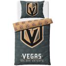 Hokejové povlečení NHL Vegas Golden Knights , Barva - Khaki , Rozměr textilu - 140x200