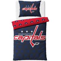 Hokejové povlečení NHL Washington Capitals , Barva - Modro-červená , Rozměr textilu - 140x200