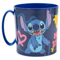 Hrneček Lilo a Stitch , Velikost lahve - 390 ml , Barva - Tmavo modrá