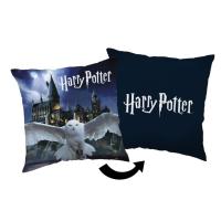 Mikroplyšový polštářek Harry Potter HP246 , Barva - Tmavo modrá , Rozměr textilu - 35x35