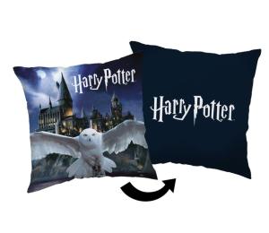 Mikroplyšový polštářek Harry Potter HP246 , Barva - Tmavo modrá , Rozměr textilu - 35x35