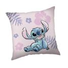 Mikroplyšový polštářek Lilo and Stitch Pink , Barva - Svetlo ružová , Rozměr textilu - 35x35