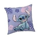 Mikroplyšový povlak na polštářek Lilo and Stitch  Polyester, 40/40 cm , Barva - Fialová , Rozměr textilu - 40x40