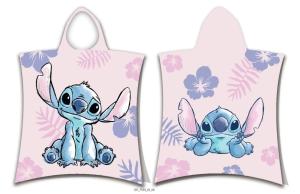 Pončo Lilo and Stitch Pink , Barva - Svetlo ružová , Rozměr textilu - 50x115