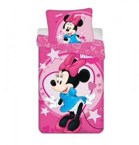 Obliečky Minnie Hello micro , Barva - Tmavo ružová , Rozměr textilu - 140x200