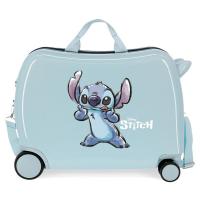 Kufr na kolečkách Lilo and Stitch Face MAXI , Barva - Světlo modrá