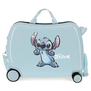 Kufr na kolečkách Lilo and Stitch Face MAXI , Barva - Světlo modrá