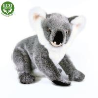 Koala stojaca 25 cm ECO , Barva - Bílo-šedá