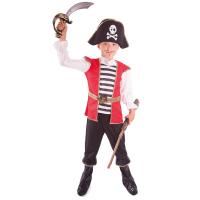 Kostým Pirát s klobúkom , Velikost - M , Barva - Barevná