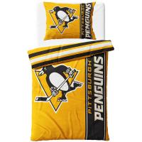 Mikroplyšové povlečení NHL Pittsburgh Penguins Belt , Barva - Žltá , Rozměr textilu - 140x200