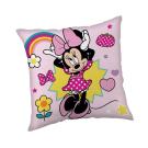 Mikroplyšový polštářek Minnie Smile  Polyester, 40/40 cm , Barva - Svetlo ružová , Rozměr textilu - 40x40