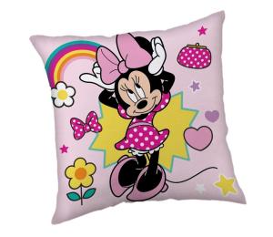 Mikroplyšový polštářek Minnie Smile  Polyester, 40/40 cm , Barva - Svetlo ružová , Rozměr textilu - 40x40