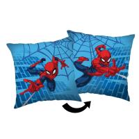 Mikroplyšový polštářek Spiderman Blue 05 Polyester, 40/40 cm , Barva - Modrá , Rozměr textilu - 40x40