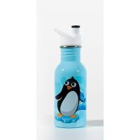 Nerezová fľaša na pitie Tučniak , Velikost lahve - 500 ml , Barva - Modrá