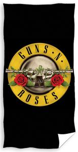 Osuška Guns N'Roses , Barva - Čierna , Rozměr textilu - 70x140