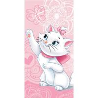 Osuška Mačička Marie Butterfly , Barva - Ružová , Rozměr textilu - 70x140